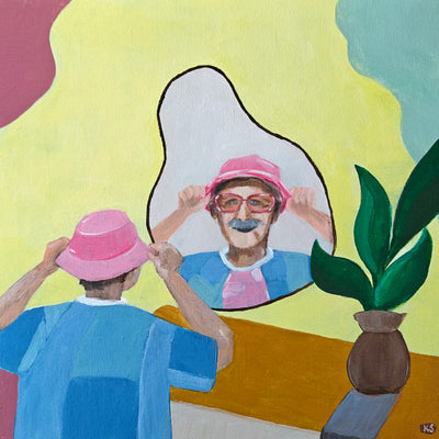 On Goes the Hat (30x30cm)