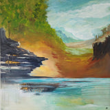 Long views (70x70cm) - Danish Gallery - Moderne, abstrakte malerier. Online galleri med original, unik kunst til din bolig. 