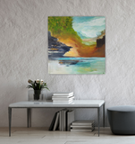 Long views (70x70cm) - Danish Gallery - Moderne, abstrakte malerier. Online galleri med original, unik kunst til din bolig. 