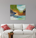 Long views (70x70cm) - Danish Gallery - Moderne, abstrakte malerier. Online galleri med original, unik kunst til din bolig. 