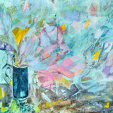 Flowers (80x80cm) - Danish Gallery - Moderne, abstrakte malerier. Online galleri med original, unik kunst til din bolig. 