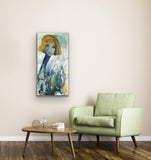 Evelina (50x100cm) - Danish Gallery - Moderne, abstrakte malerier. Online galleri med original, unik kunst til din bolig. 