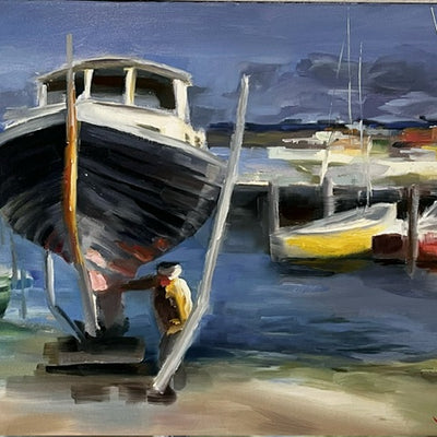 Kærtegnende Cassieopia (60x45cm)