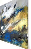 The lake shore (60x70cm) - Danish Gallery - Moderne, abstrakte malerier. Online galleri med original, unik kunst til din bolig. 