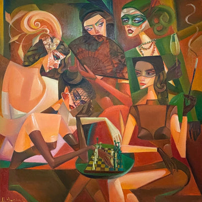 Incognito party (90x90cm)