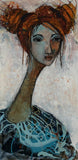 Erina (50x100cm) - Danish Gallery - Moderne, abstrakte malerier. Online galleri med original, unik kunst til din bolig. 