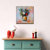 Spring scent (40x40cm) - Danish Gallery - Moderne, abstrakte malerier. Online galleri med original, unik kunst til din bolig. 