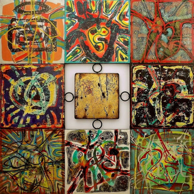 A small heart iconry III (120x120cm)