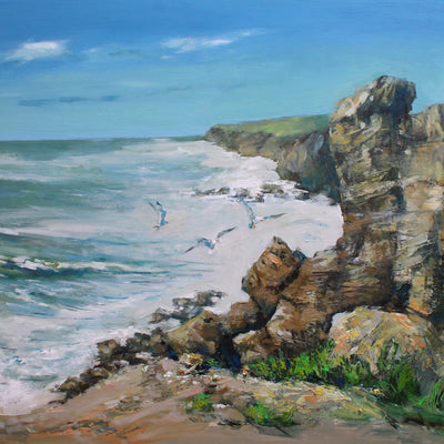 Breath of the Ocean. The Sound Beyond the Cliffs (100x70cm)