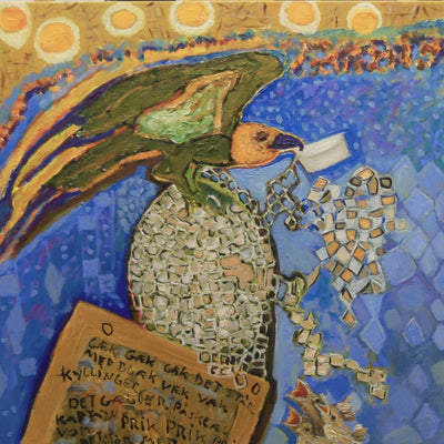 The flight of the young eagle (60x60cm)