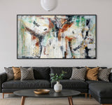 Untitled (180x100cm) - Danish Gallery - Moderne, abstrakte malerier. Online galleri med original, unik kunst til din bolig. 