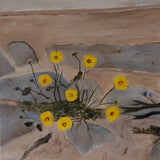 Dandelions by house wall (40x40cm)