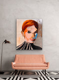 Woman with orange hair (100x120cm)