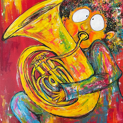 Tuba i rød (60x80cm)