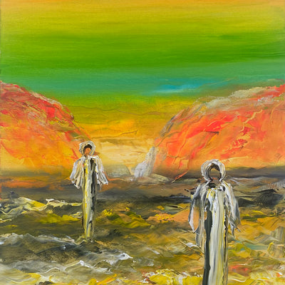 Northern lights by the water (60x80cm)