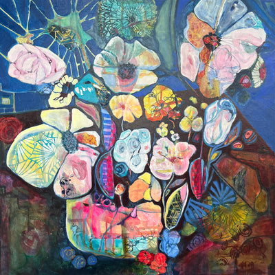 Flowers from my garden (90x90cm)