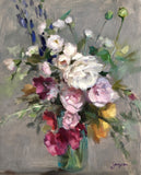 Midsummer Rose Magic (40x50cm) - Danish Gallery - Moderne, abstrakte malerier. Online galleri med original, unik kunst til din bolig. 