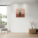 White Tulips (50x50cm) - Danish Gallery - Moderne, abstrakte malerier. Online galleri med original, unik kunst til din bolig. 
