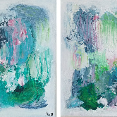 Weekday abstractions I + II (40x20cm)