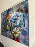 Golden Horizon (80x60cm) - Danish Gallery - Moderne, abstrakte malerier. Online galleri med original, unik kunst til din bolig. 