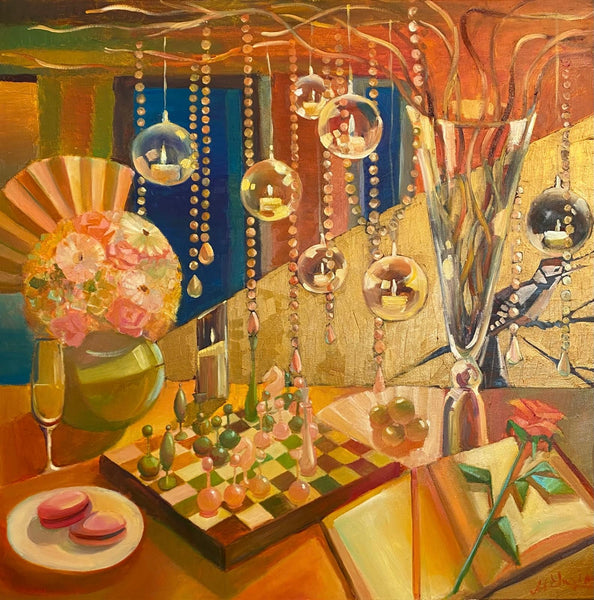 Golden evening (80x80cm)