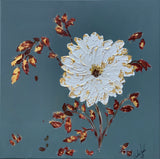 Golden tex (40x40cm) - Danish Gallery - Moderne, abstrakte malerier. Online galleri med original, unik kunst til din bolig. 