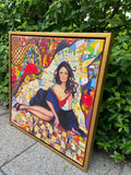 Carmen (50x50cm) - Danish Gallery - Moderne, abstrakte malerier. Online galleri med original, unik kunst til din bolig. 