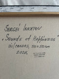 Sounds of Happiness (50x50cm) - Danish Gallery - Moderne, abstrakte malerier. Online galleri med original, unik kunst til din bolig. 