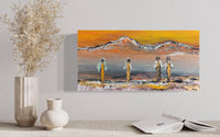 Good atmosphere by the water (50x25cm)