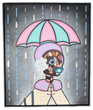 Beyond the Silver Rain (50x60cm) - Danish Gallery - Moderne, abstrakte malerier. Online galleri med original, unik kunst til din bolig. 