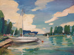 Anchored on Balaton (80x60cm)