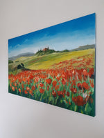 Poppies in a row (80x50cm)