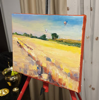 Flight over the cornfields (30x24cm)