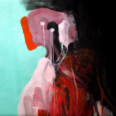 Suddenly orange - Macro world painting (100x80cm)