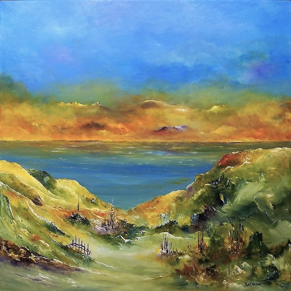 Evening light to the west (90x90cm)