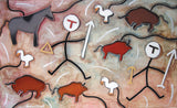 Caccia VIII - a tribut to cave painting (100x60cm)