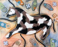 Cavallino - a tribut to cave painting (45x35cm)