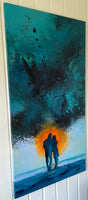 Deep blue day (50x100cm)