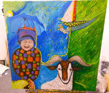 The goatherd (80x80cm)