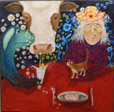 Pig feast (100x100cm)