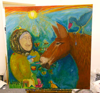 The horse whisperer (100x100cm)