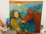 The horse whisperer (100x100cm)