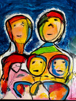 Cobra 14 - Family in blue (70x90cm)