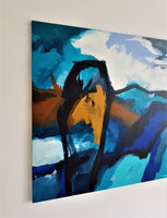 73-17 ( 100x100 cm ) - Danish Gallery - Moderne, abstrakte malerier. Online galleri med original, unik kunst til din bolig. 
