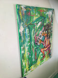 Pianist in green (70x90cm)