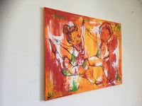 Two fat ballet dancers (80x60cm)