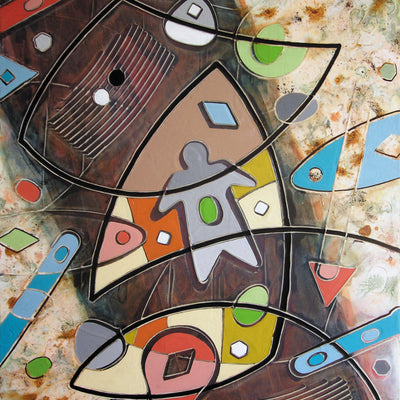 Onde radio - abstractism of the origins (60x80cm)