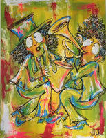 Saxophone and trumpet (60x80cm)