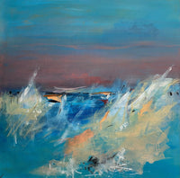 Course de navires  (80x80cm)