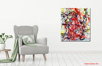 Face value ( 100x120 cm ) - Danish Gallery - Moderne, abstrakte malerier. Online galleri med original, unik kunst til din bolig. 